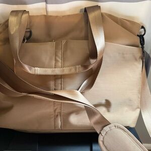 Brixley  Tan Travel Duffle/ messenger bag